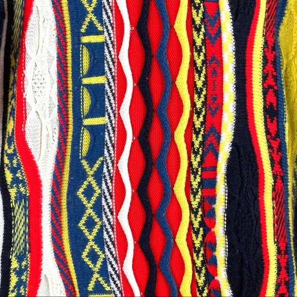 Vintage Rare COOGI Primary Chunky Cableknit Sweater EUC - Picture 8 of 12